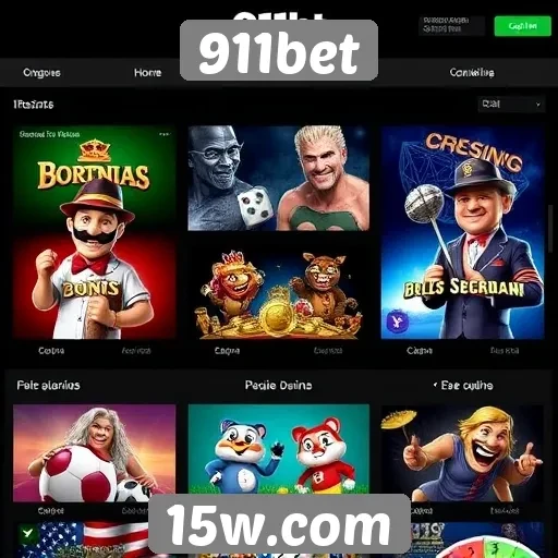Variedade de jogos disponíveis no 911bet
